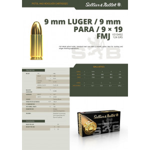 Munitions Sellier & Bellot Cal.9mm - 9mm Parabellum - 9x19