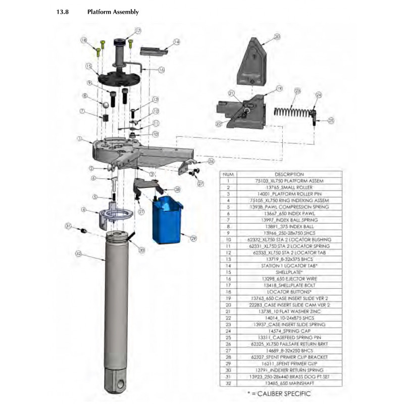 XL750 Platform Assembly