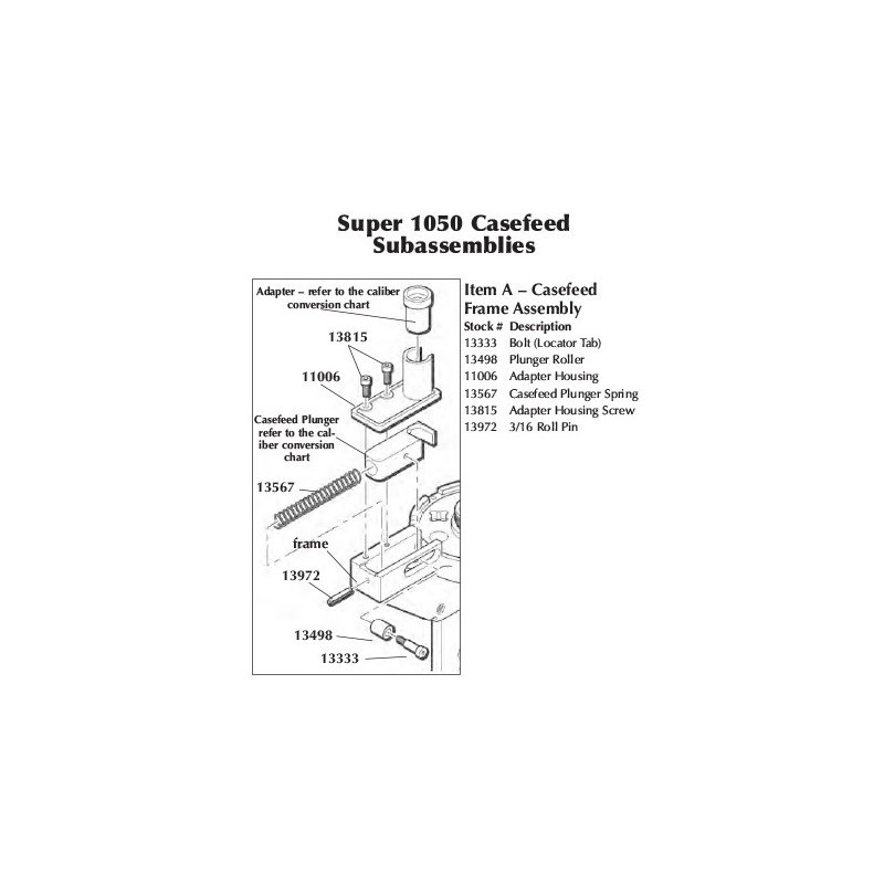13567 - Case Insert Plunger Spring