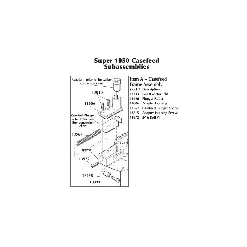 13498 - 1050 Plunger Roller