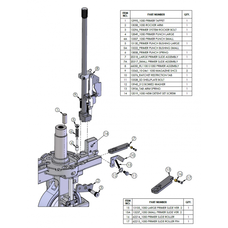 Primer System Rocker Bolt