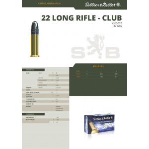 Munitions Sellier Bellot calibre 22Lr 40grs boîte de 50