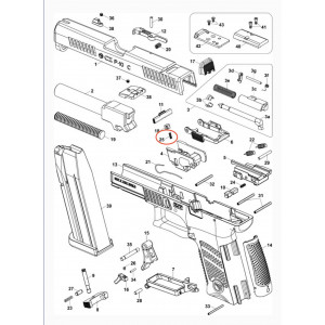 Disassembly plate spring for CZ P-10 gun family. Except P-10 M