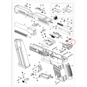 CZ P-10 Trigger Bar Spring Pin