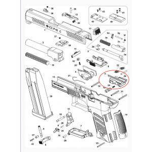Bloc insert arrière CZ P-10.