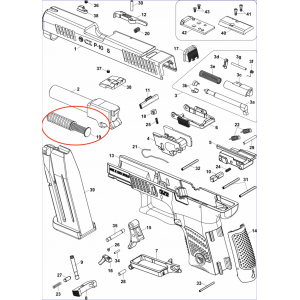 Recoil spring. CZ P-10S