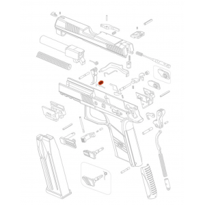 Slide stop spring pin