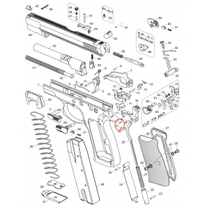 CZ Trigger bar/Hammer/Hammer Strut Pin Short