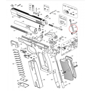 Eemann Tech Competition Magazine Catch Release Spring ( -10% power ) for CZ