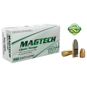 Munitions Magtech calibre 9x19 mm 124grs CLEAN RANGE - boîte de 50